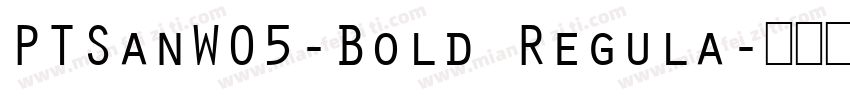 PTSanWO5-Bold Regula字体转换